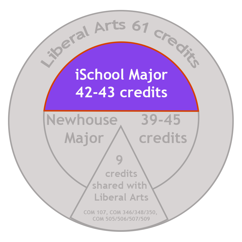 Total: 42-43 iSchool Major Credits